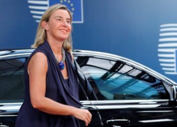 European Union High Representative for Foreign Affairs and Security Policy Federica Mogherini arrives to take part in a European Union leaders summit, in Brussels, Belgium July 2, 2019. Geoffroy Van Der Hasselt/Pool via REUTERS