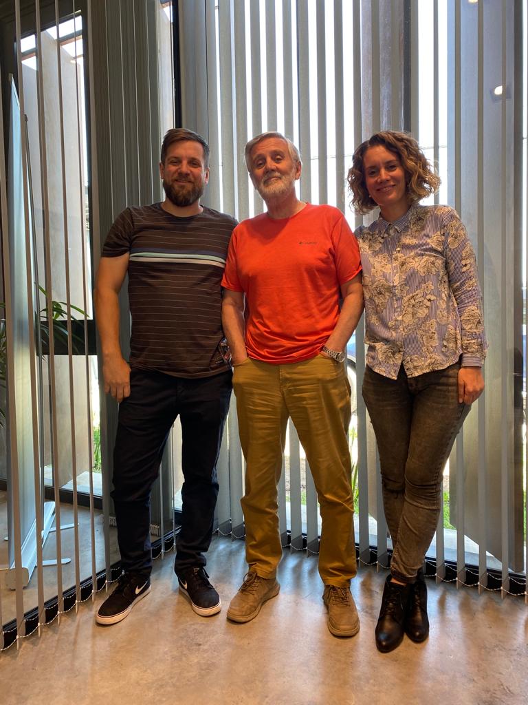 Lucas, Miguel y Romina Pechín.