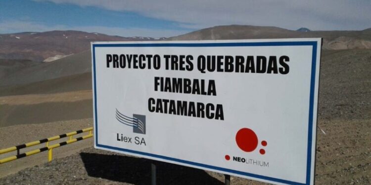 Catamarca está en marcha el proyecto de explotación de litio Tres Quebradas