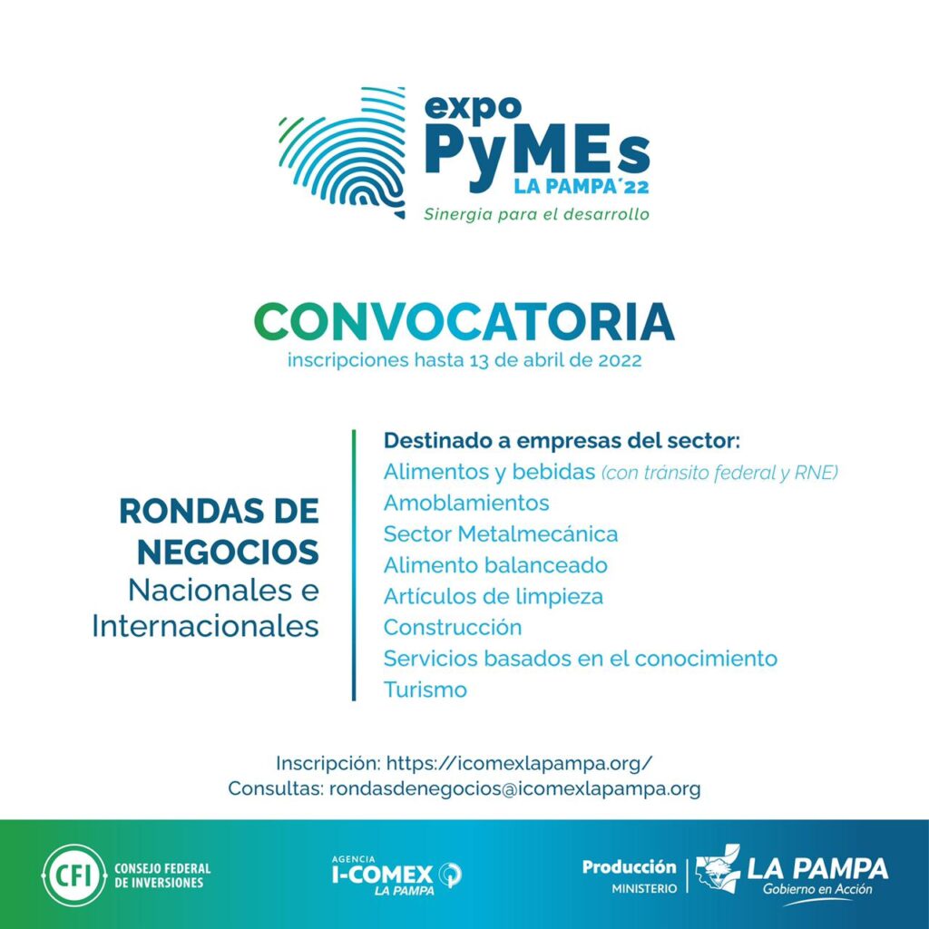 Inscripciones a rondas de negocios ExpoPymes 2022.