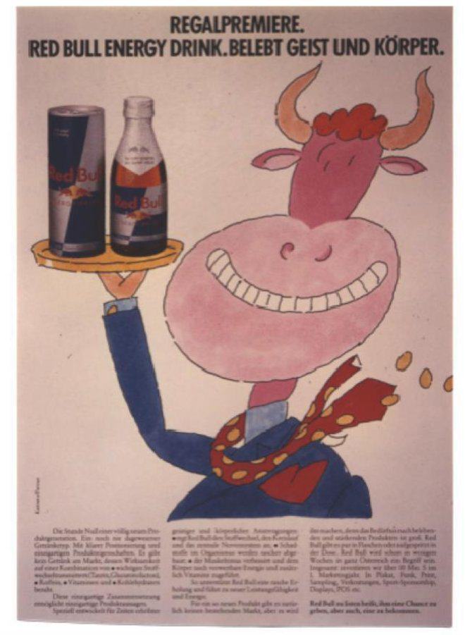 Primera publicidad gráfica de Red Bull