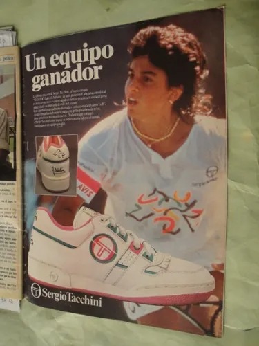 Un equipo ganador, publicidad gráfica de zapatillas Topper con Gabriella Sabatini
