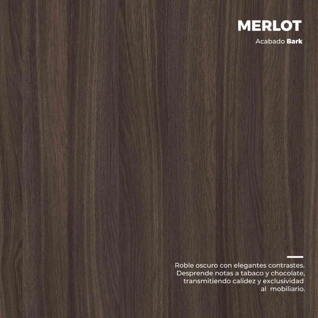 Melamina línea Blend Merlot, acabo Bark