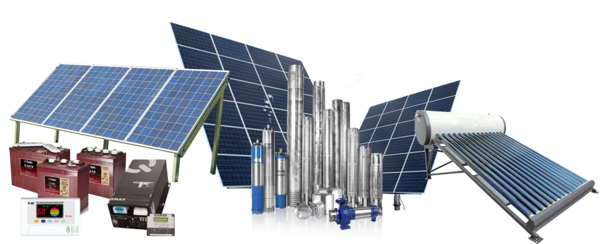 Soluciones energéticas renovables: bombas solares, kit fotovoltaico y grupos electrógenos.
