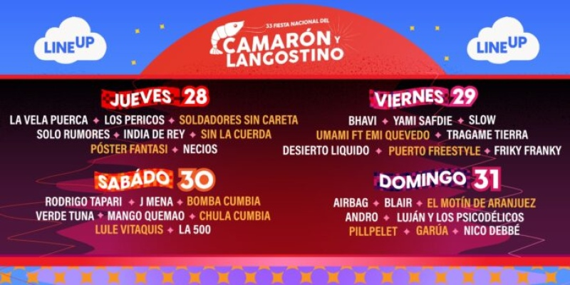 Días y horarios de la Fiesta del Camarón y el Langostino 2024