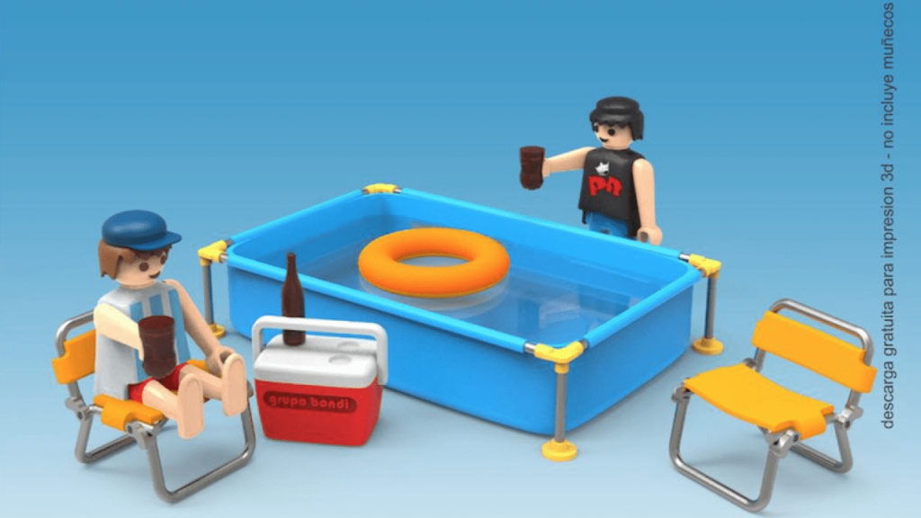 Muñecos de Playmobil en una pelopincho, de Che Playmobil