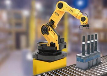 Robot trabajando en una industria