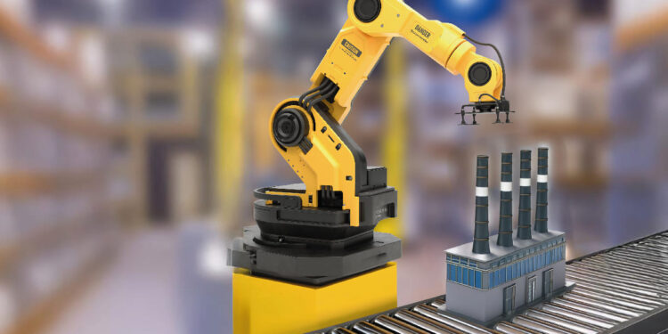 Robot trabajando en una industria