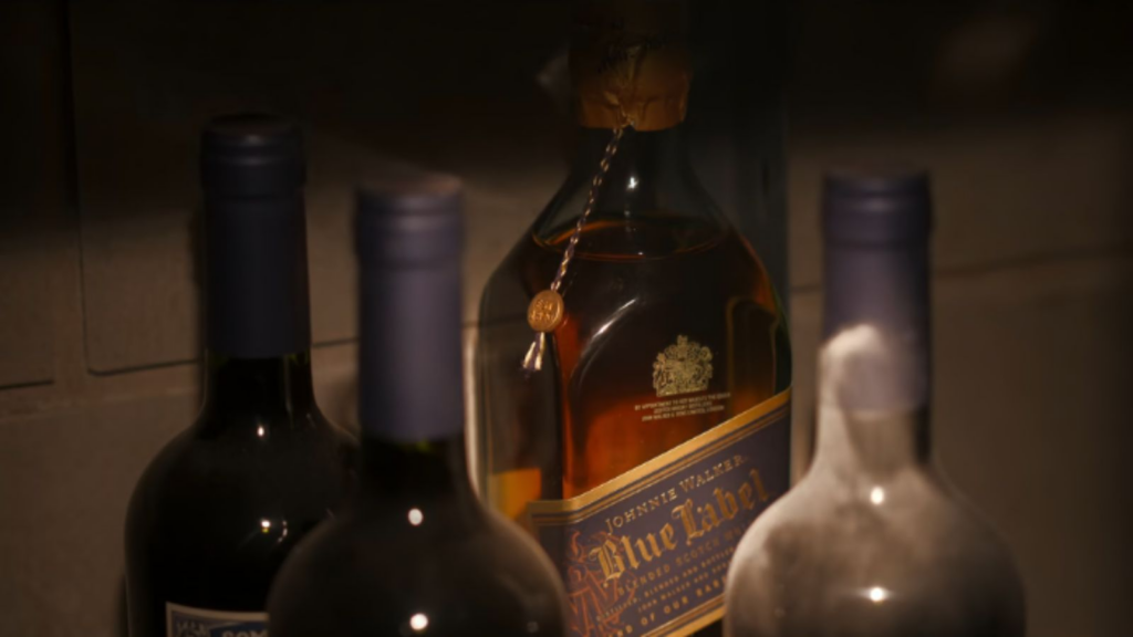 Marca de whisky Johnnie Walker Blue Level en el Eternauta.