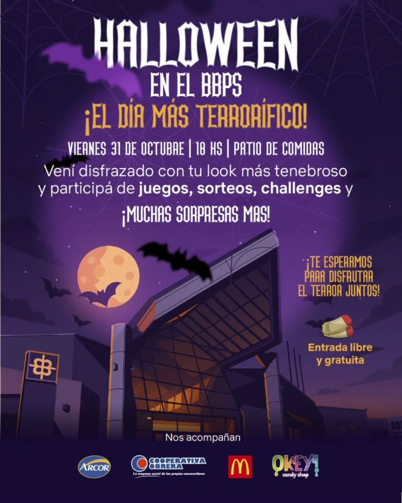 Halloween en el Shopping Plaza de Bahía Blanca, viernes 31 de octubre del 2025
