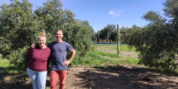 Marianella y Franco Tamburo, dueños de Finca Oliva Olivos