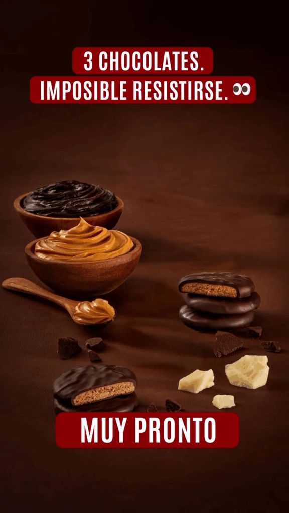 Havanna en Instagram anunciando un nuevo producto de tres chocolates.