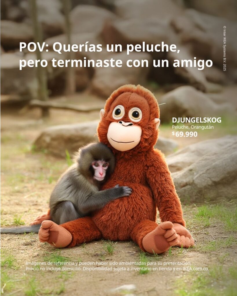 Querías un peluche, pero terminaste con un amigo, IKEA, peluche orangután.